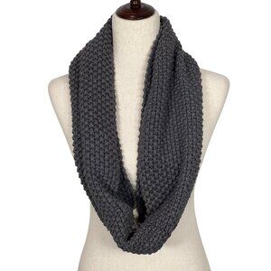 CABI Cocoon Scarf Chunky Knit Charcoal Gray OS #651 EUC